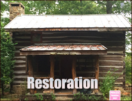 Historic Log Cabin Restoration  Belvidere, North Carolina